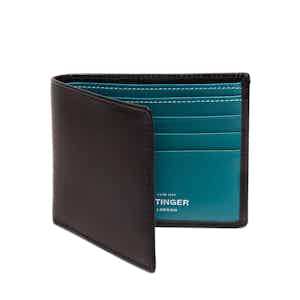 Black and Turquoise Billfold Wallet with 6 C/C, Sterling Collection