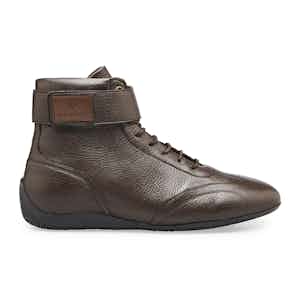 Dark Brown Leather Iconic High Driving Shoe