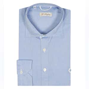 Light Blue Cotton Voile Polo Shirt
