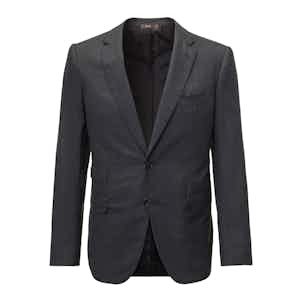 Charcoal Single-Breasted Two Piece Wool Suit