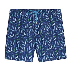 Blue Seahorse Swimming Shorts