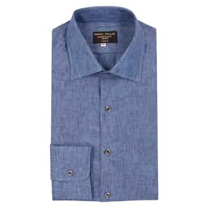Slate Blue Linen Shirt