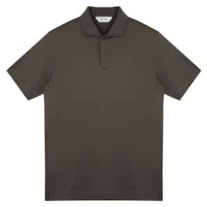 Granite Green Cotton Short-Sleeved Polo Shirt