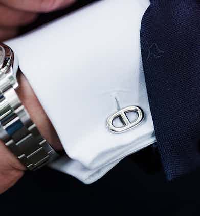 Hermes silver cufflinks