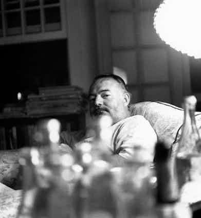 An undated portrait of Ernest Hemingway in Cuba.