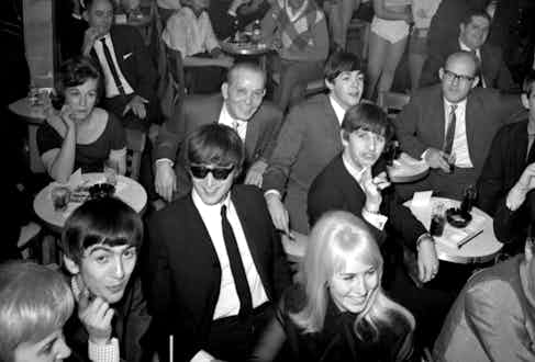 The Beatles at the Peppermint Lounge in 1964.