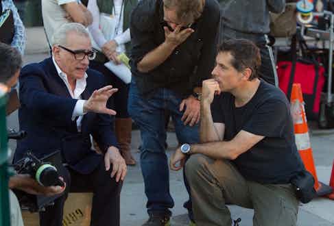 Scorsese on the set of Wolf of Wall Street, 2013.