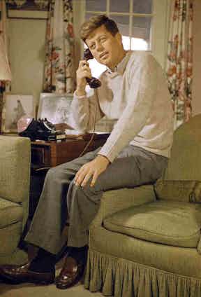 JFK was a big advocate of the loafer. Pictured circa 1957 wearing G.H. Bass & Co Weejuns.
