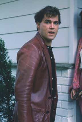 During a particularly violent scene, Henry Hill wears a leather blazer in oxblood red, a colour that inevitably parallels the subsequent anger and bloodshed that follows.