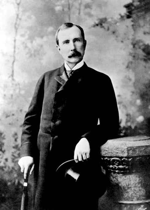 The ambitious and business savvy John Rockefeller Senior aged 45. Photograph by Everett Collection Inc/Alamy Stock Photo.