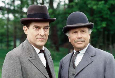 Jeremy Brett and Edward Hardwicke in The Casebook of Sherlock Holmes, a TV series aired in 1984. Photo by ITV/REX/Shutterstock.
