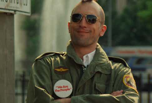 Travis Bickle's M-65 inspired military jacket was an iconic moment in cinema, in Taxi Driver, 1976