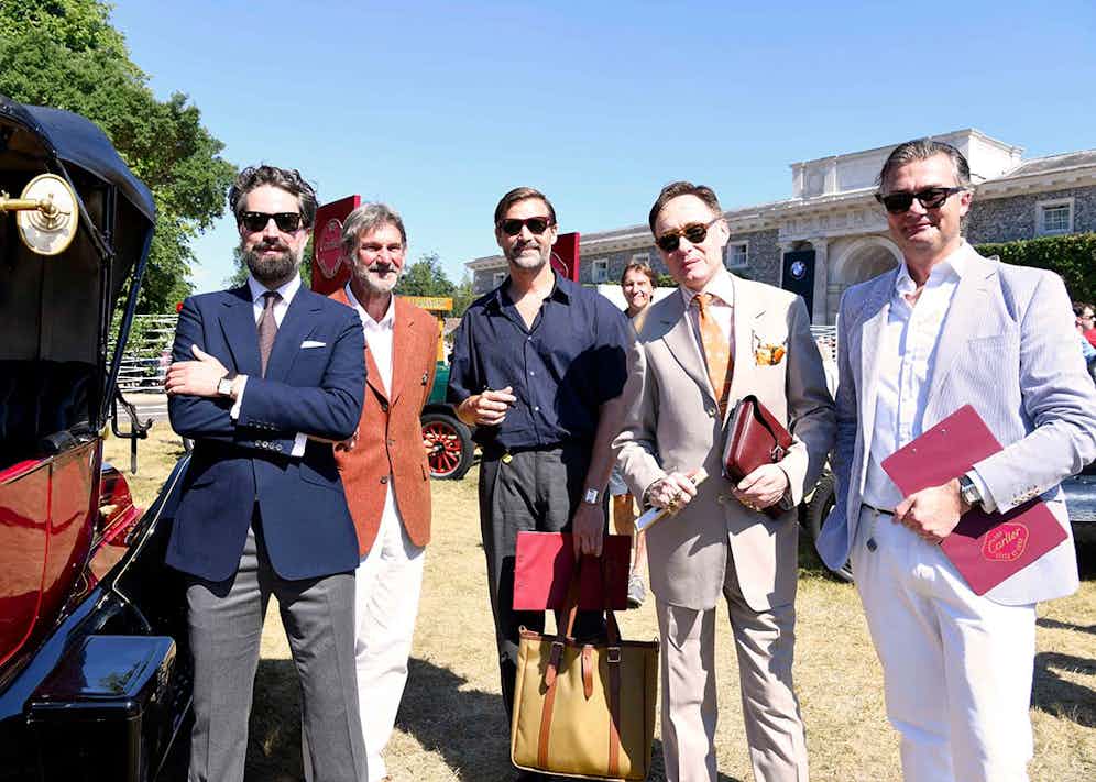 Judges Jack Guinness, Patrick Grant, Nick Foulkes and Laurent Feniou take a moment from the arduous task of contemplating the world's finest cars...