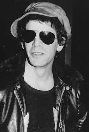 Lou Reed wearing a Schott bomber jacket, 1976.