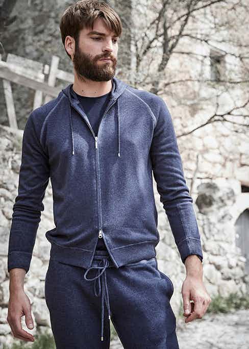 A Gran Sasso garment makes for a sophisticated addition to a casual ensemble.