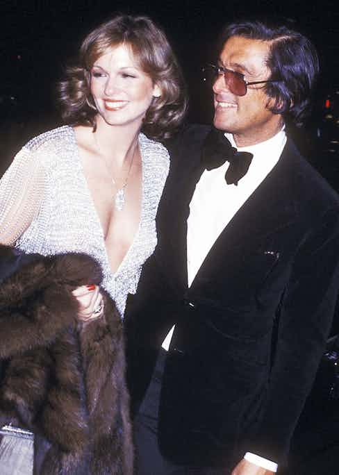Phyllis George and Evans in 1977 (Photo courtesy of Getty)