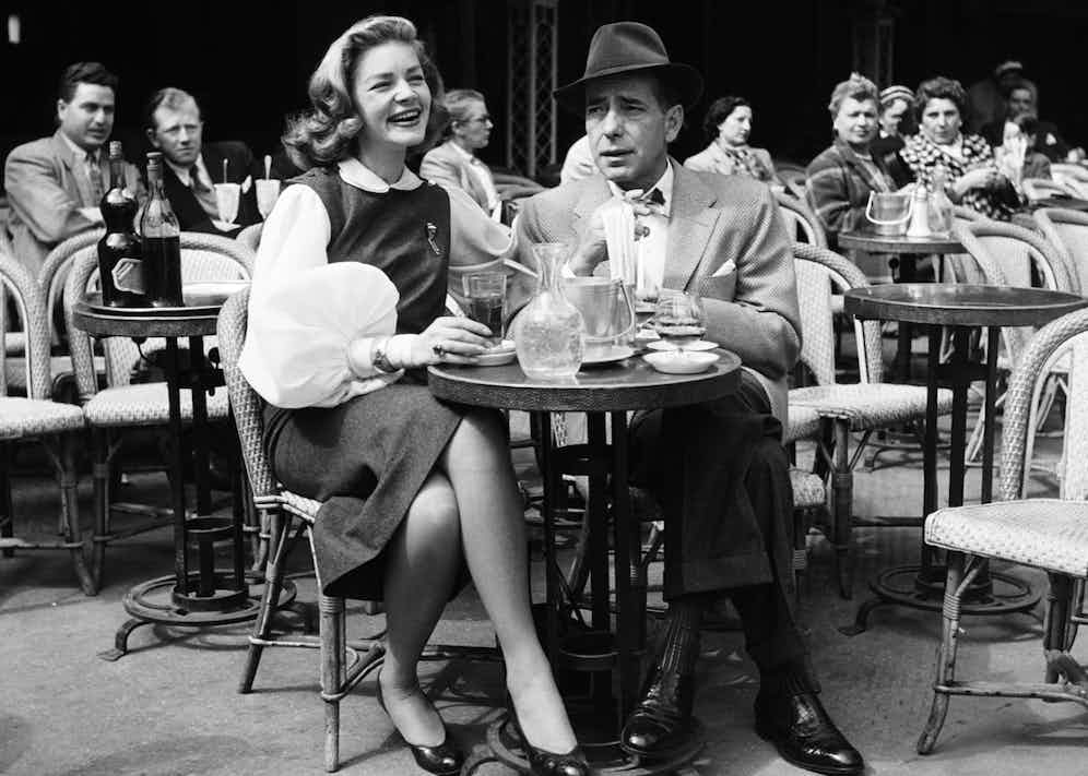 Lauren Bacall and Humphrey Bogart in Paris